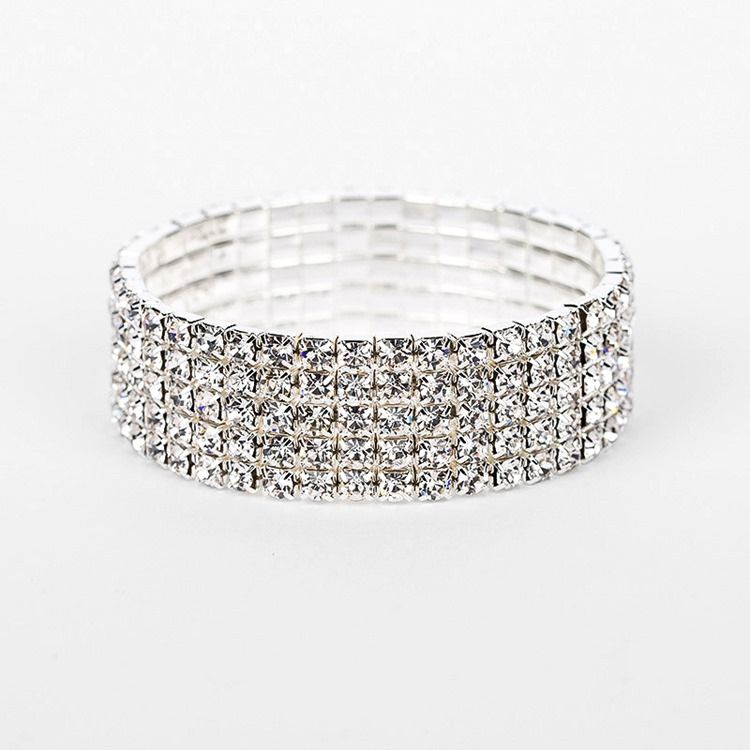 Diamante Plain Romantisk Bryllup Kvindelige Armbånd