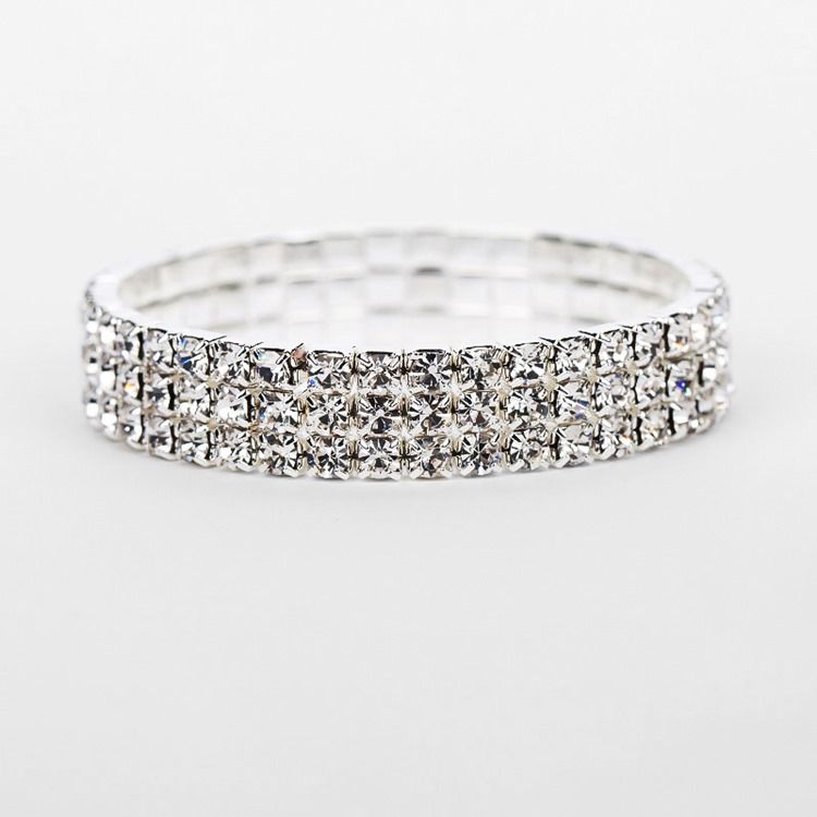 Diamante Plain Romantisk Bryllup Kvindelige Armbånd