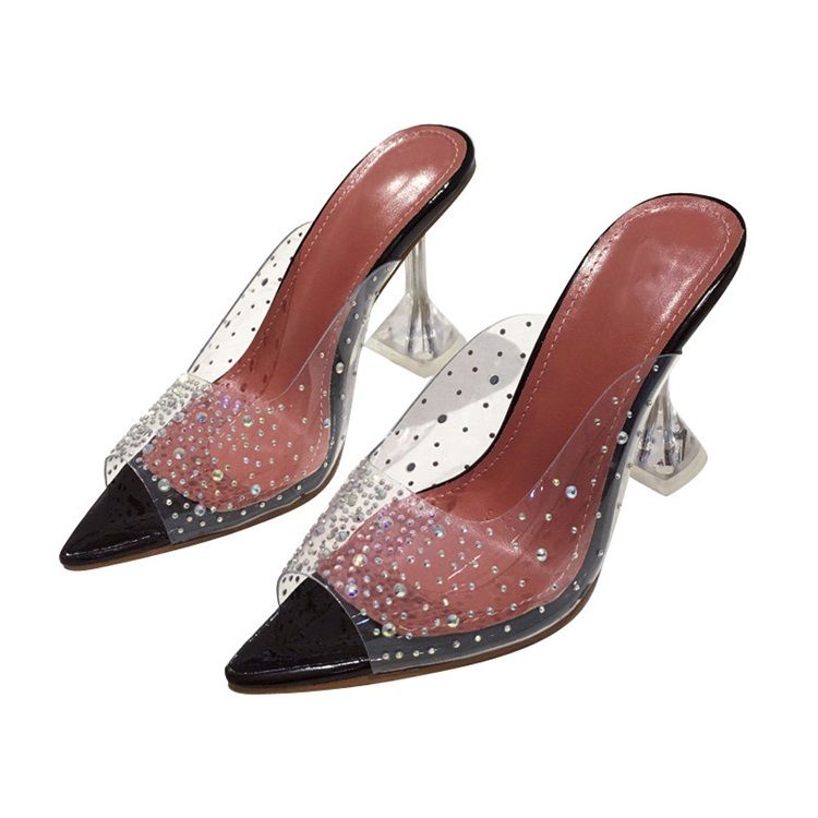 Kvinder Slip-on Rhinestone Spool Heel Western Tøfler