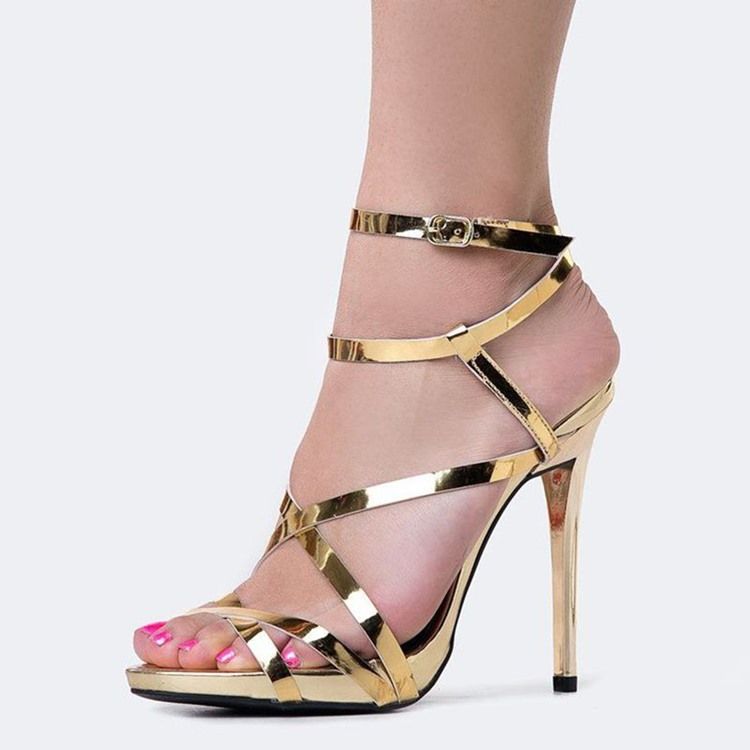 Kvinder Strappy Open Toe Stiletto Sandaler