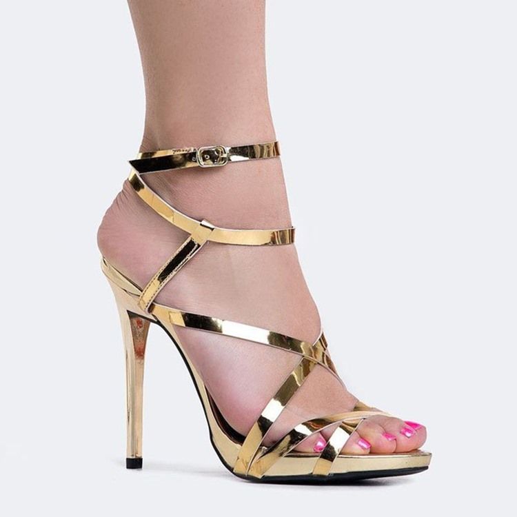 Kvinder Strappy Open Toe Stiletto Sandaler