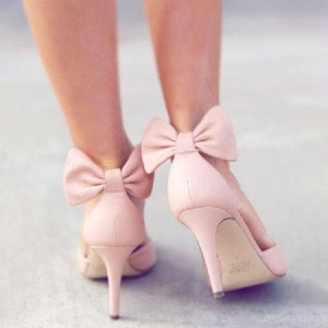 Kvinder Sweet Back Bow Stiletto Heels