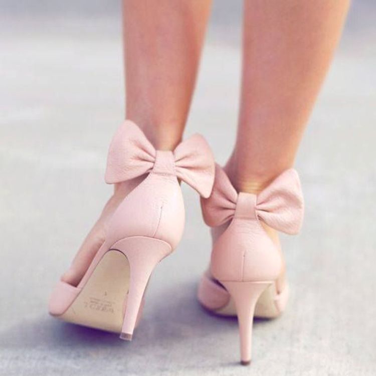 Kvinder Sweet Back Bow Stiletto Heels