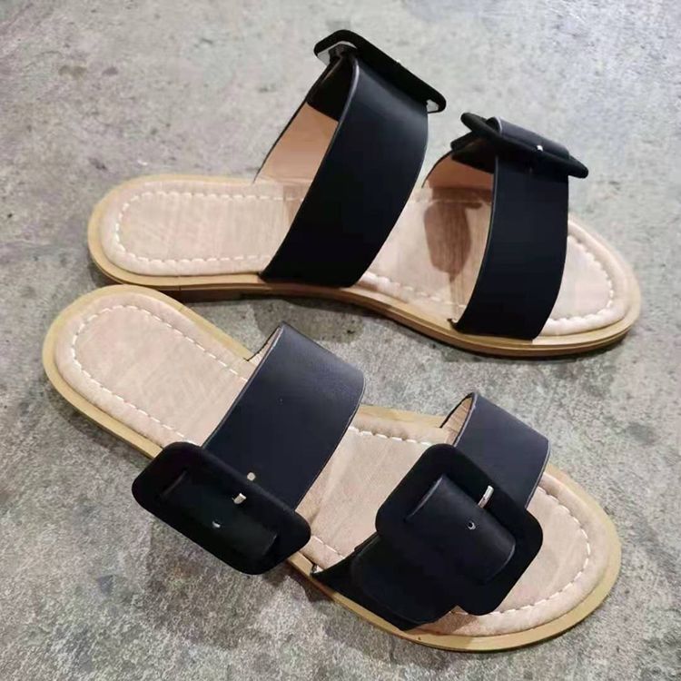 Kvinders Flade Med Flip-flop Slip-on Hjemmesko