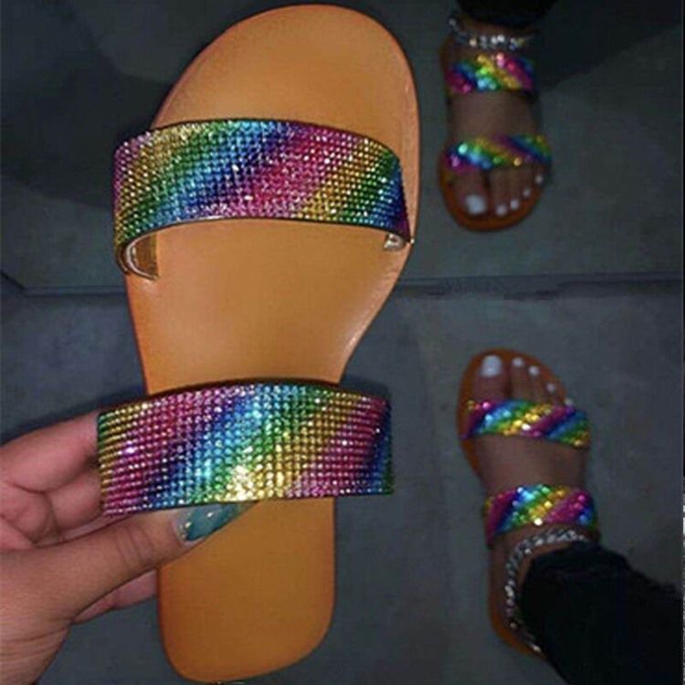 Kvinders Flade Med Slip-on Flip Flop Sommertøfler