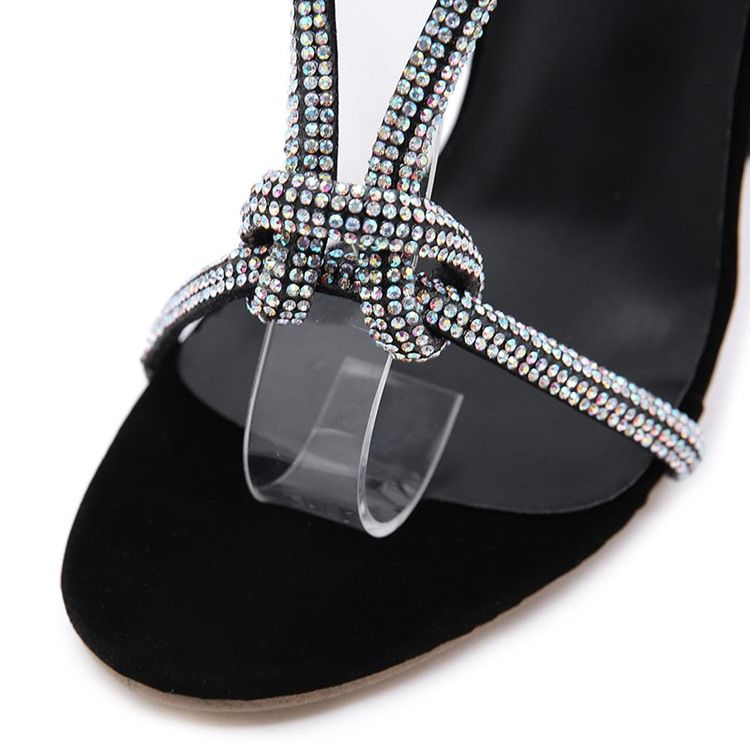 Kvinders Open Toe Strappy Buckle Professional Sandaler