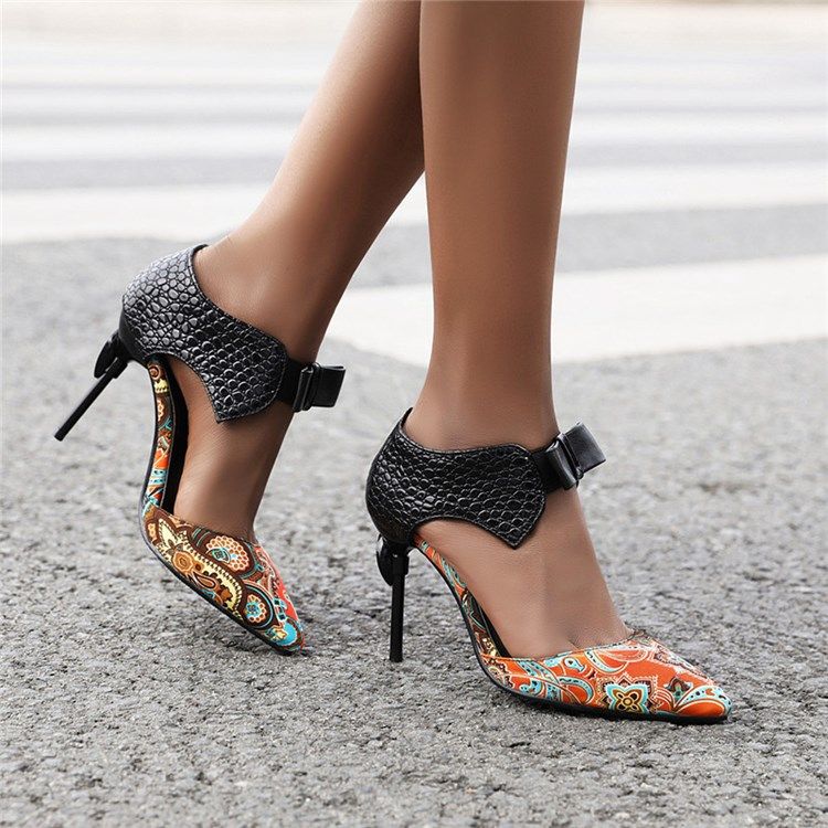 Pointed Toe Slip-on Stiletto Heel Thread Kvinders Sandaler