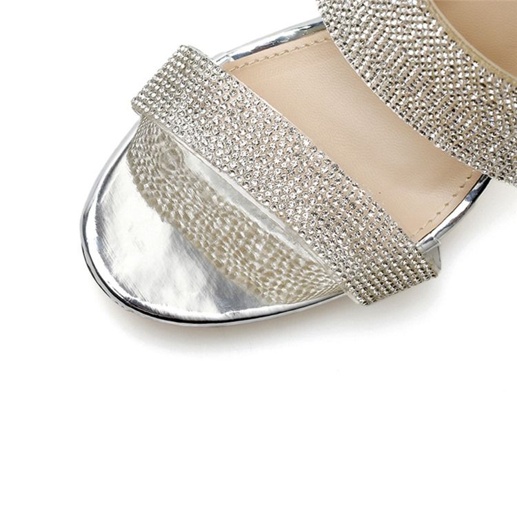 Slip-on Flip-flop Kvinders Rhinestone Patchwork Hjemmesko