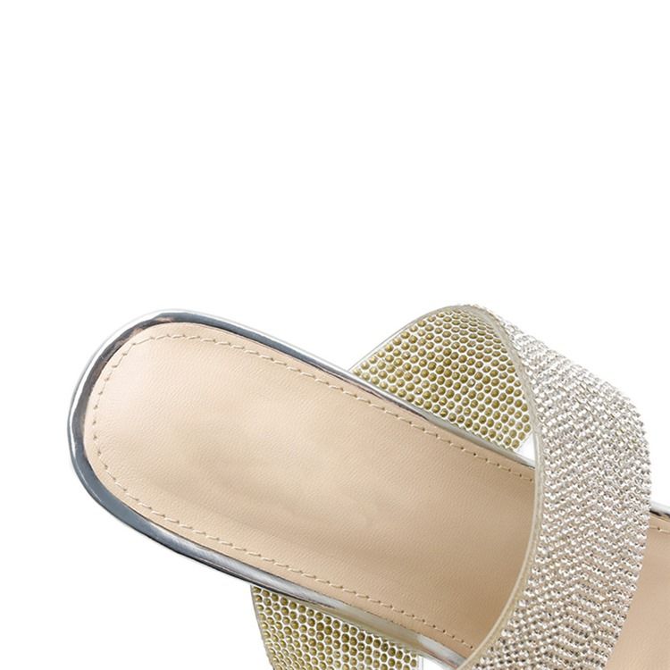 Slip-on Flip-flop Kvinders Rhinestone Patchwork Hjemmesko