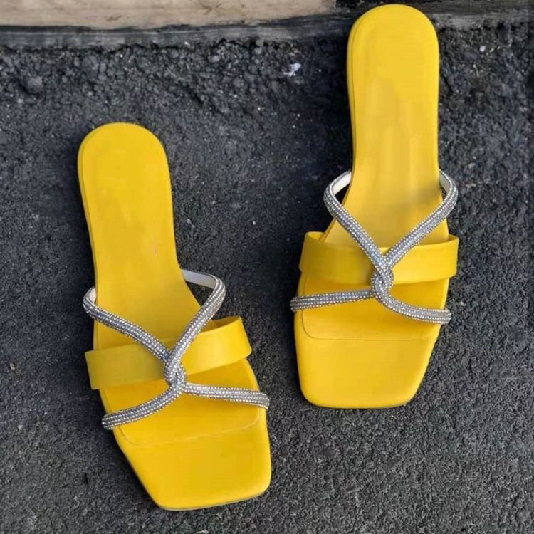 Slip-on Flip-flop Til Kvinder Med Tøfler Til Patchwork