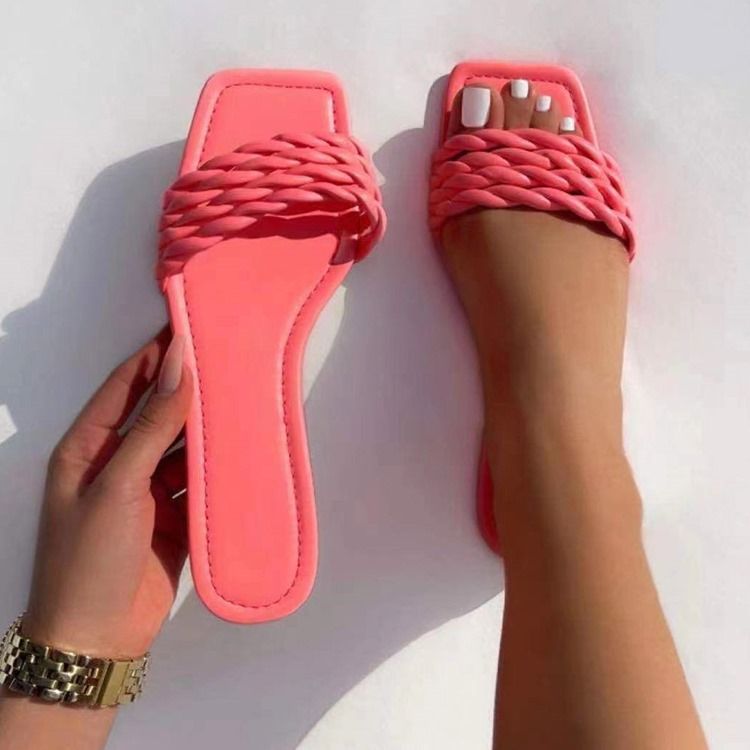 Slip-on Hule Flip Flop Almindelige Kvinders Tøfler