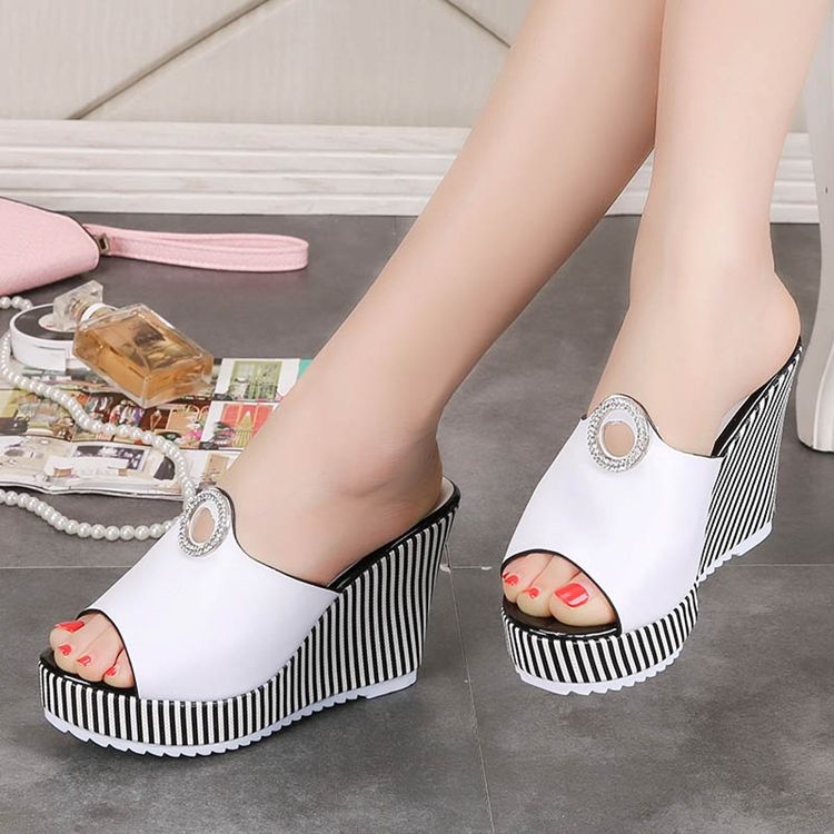 Wedge Heel Platform Slip-on Summer Dametøfler