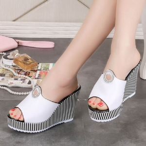 Wedge Heel Platform Slip-on Summer Dametøfler