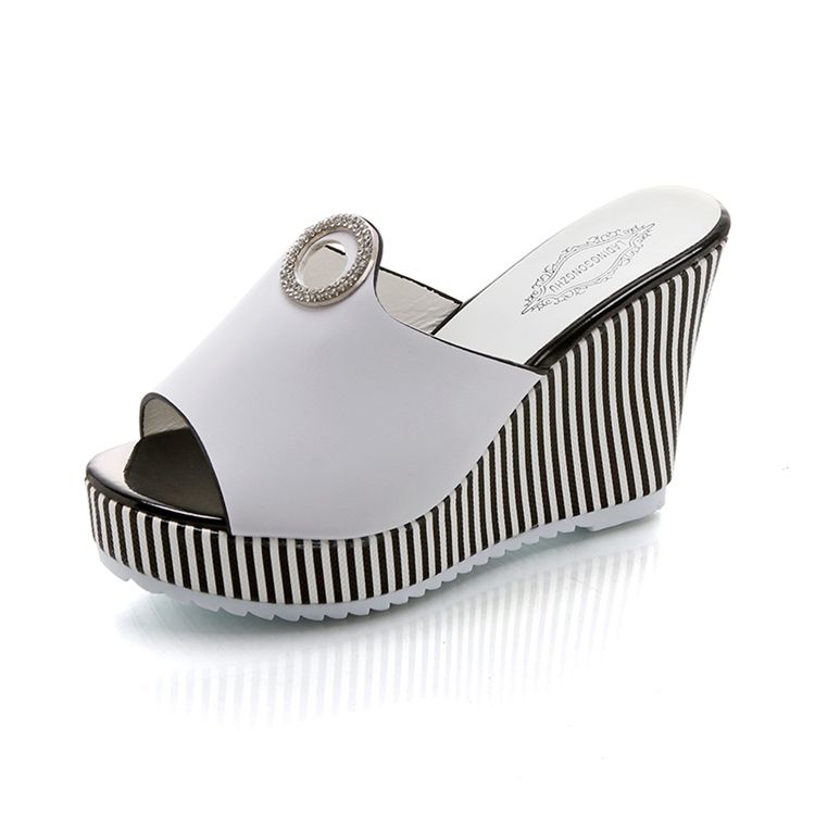 Wedge Heel Platform Slip-on Summer Dametøfler