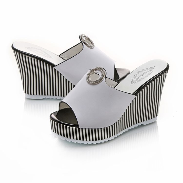 Wedge Heel Platform Slip-on Summer Dametøfler