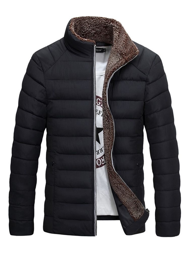 Plain Stand Collar Thicken Warm Vogue Men's Winter Coat