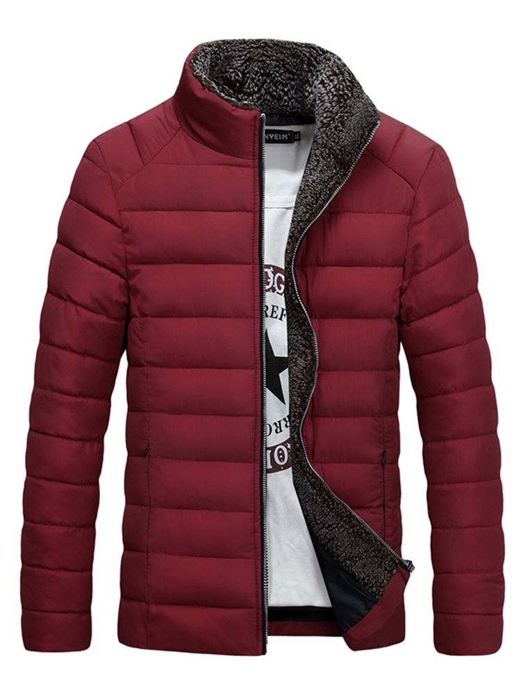 Plain Stand Collar Thicken Warm Vogue Men's Winter Coat