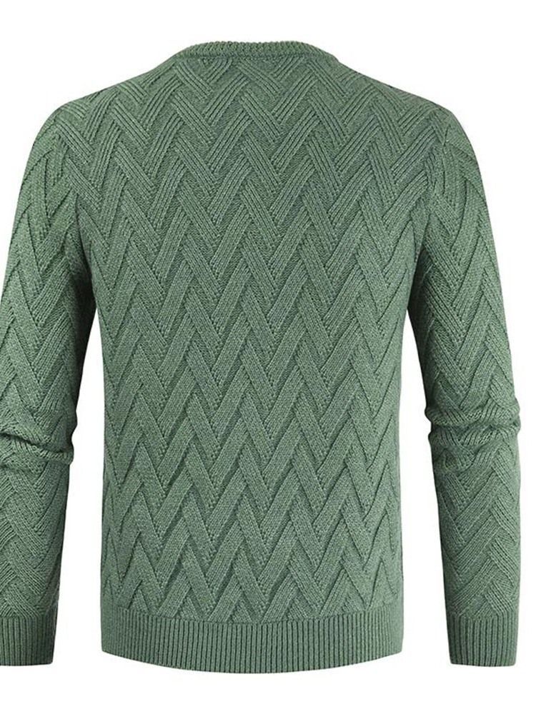 Almindelig Standard Rund Hals Casual Herre Sweater