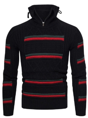 Color Block Standard Fall Casual Herre Sweater