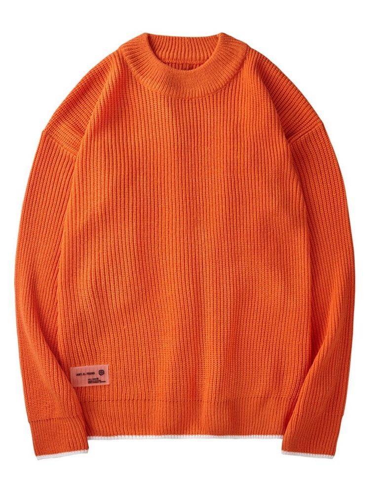 Color Loose Sweater Til Mænd