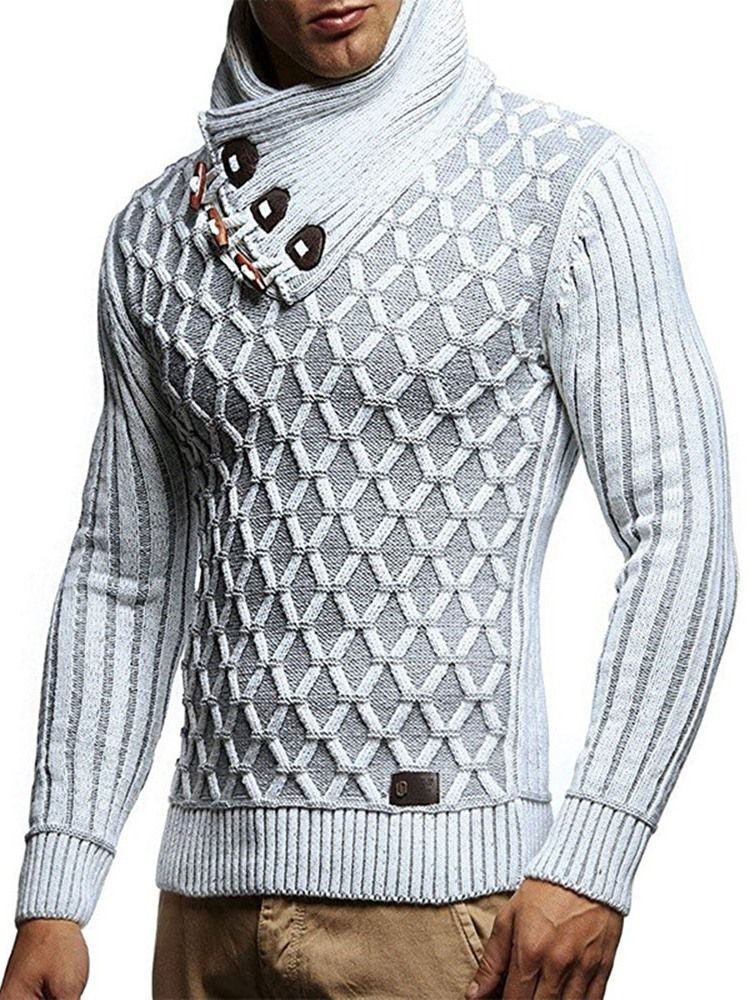 Geometric Turtleneck Standard England Mænds Weater