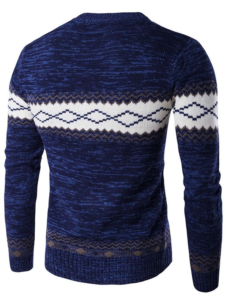 Jacquard Vogue Pullover Herre Sweater