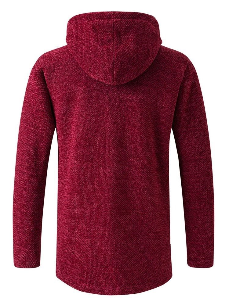 Mænds Almindelig Standard Hætte Lynlås Vinter Sweater