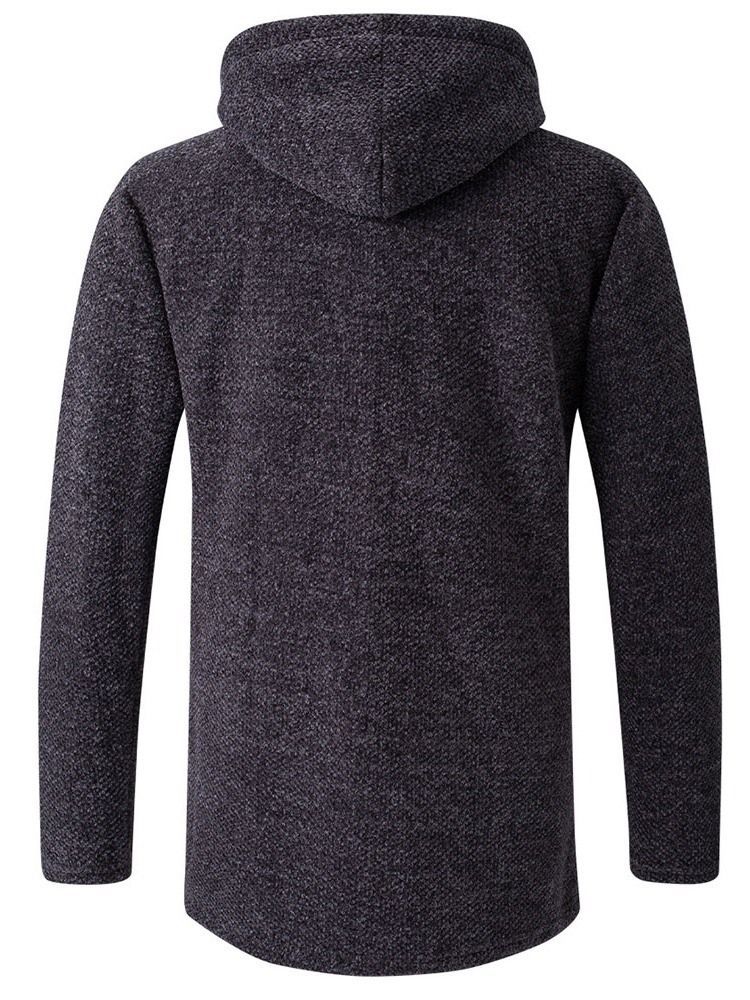 Mænds Almindelig Standard Hætte Lynlås Vinter Sweater