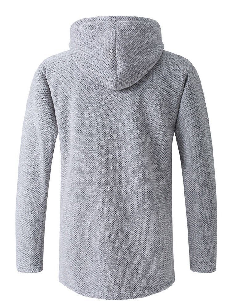 Mænds Almindelig Standard Hætte Lynlås Vinter Sweater