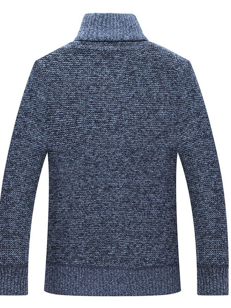 Mænds Stand Krave Standard Patchwork Slim Winter Sweater