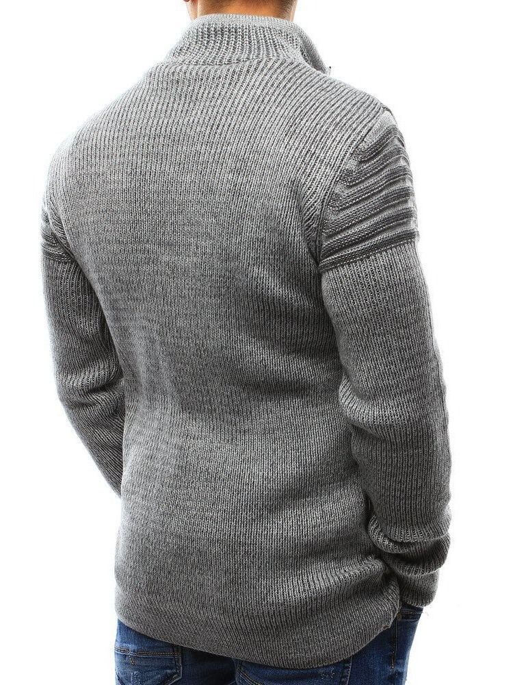 Mænds Standard Color Block Hole Winter European Sweater