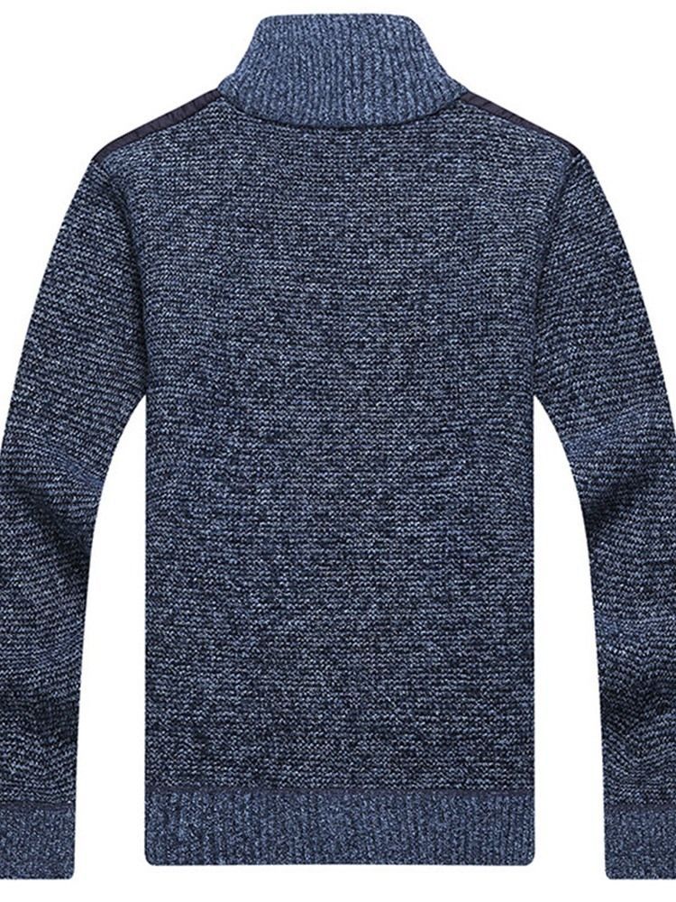 Patchwork Standard Winter Straight Herre Sweater