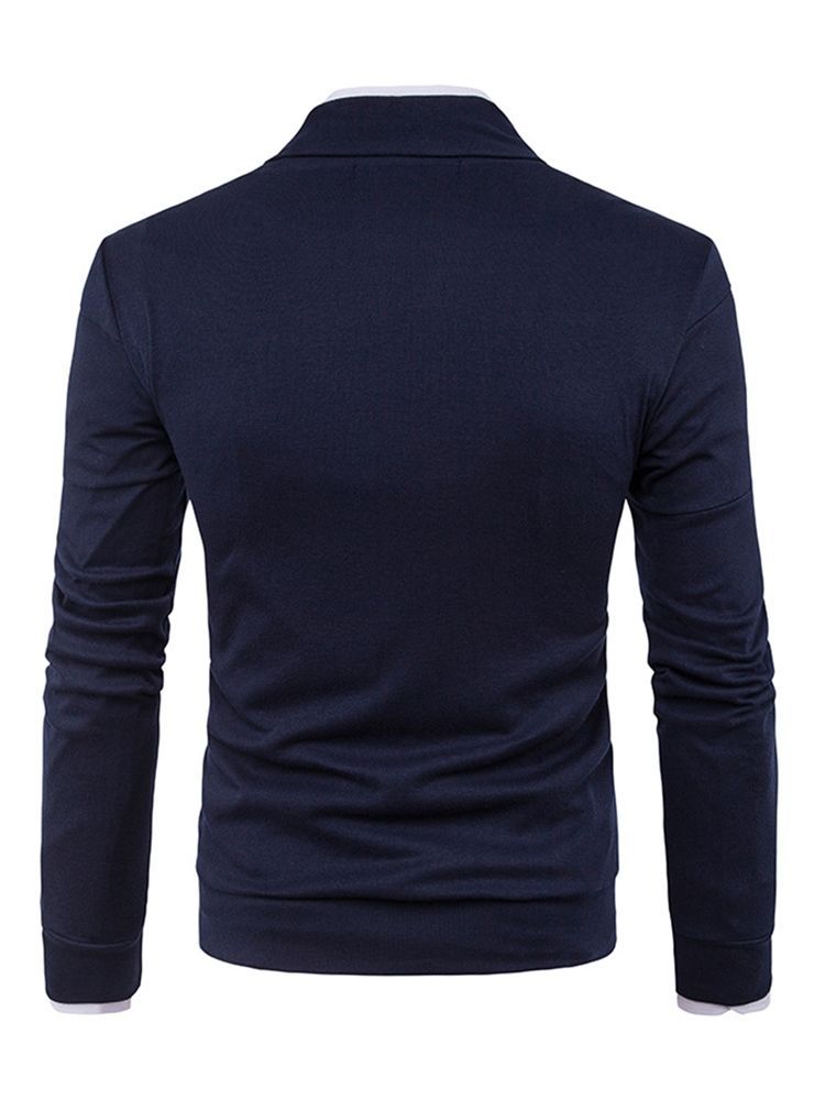 Plain Single-breasted Warm Casual Men's Sweater