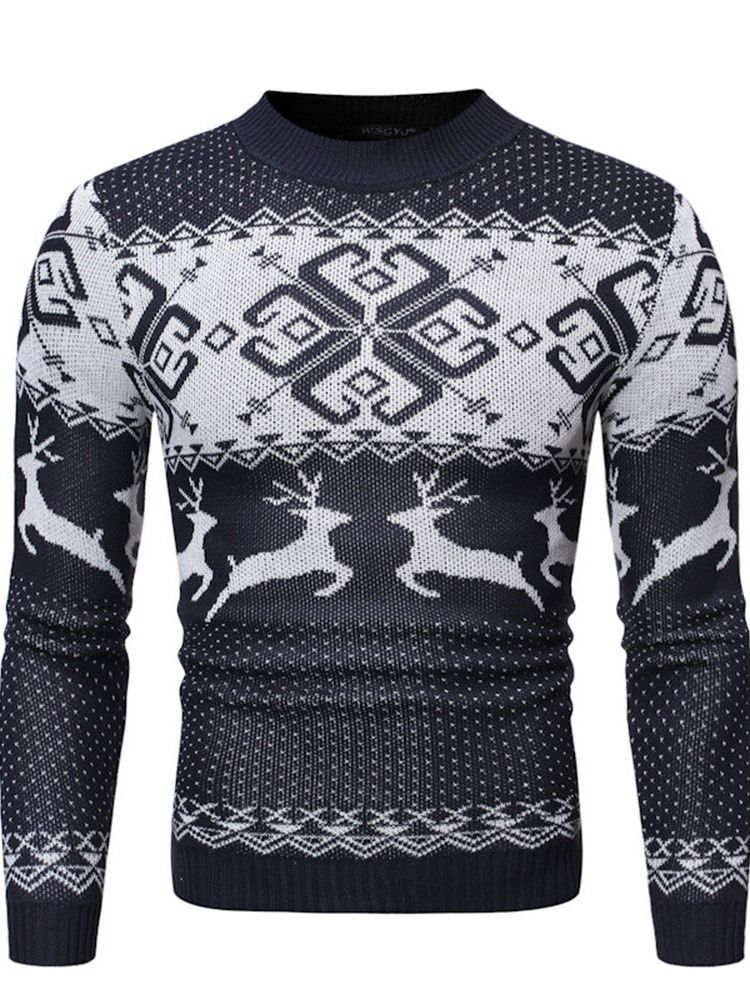 Standard Animal Casual Winter Herre Sweater