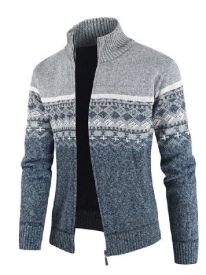 Standard Color Block Winter Herre Slim Sweater