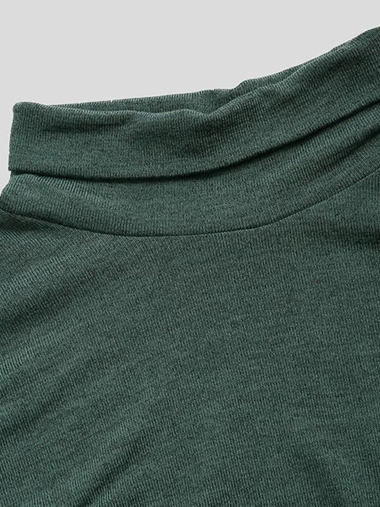 Standard Plain Turtleneck Loose European Men's Sweater