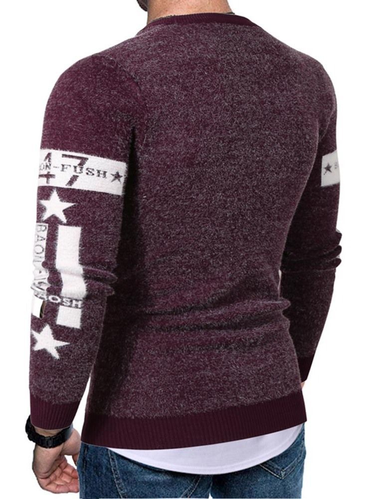 Standard Rund Hals Nummer Europæisk Mænds Sweater