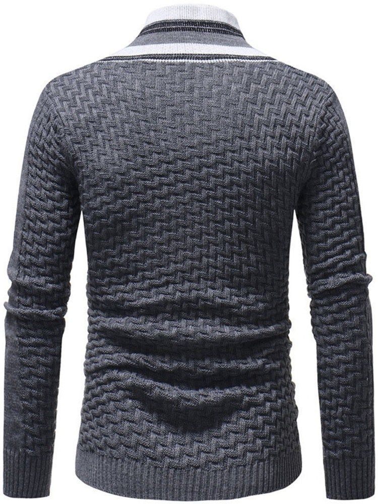 Standard Stripe Patchwork Fall European Men's Sweater