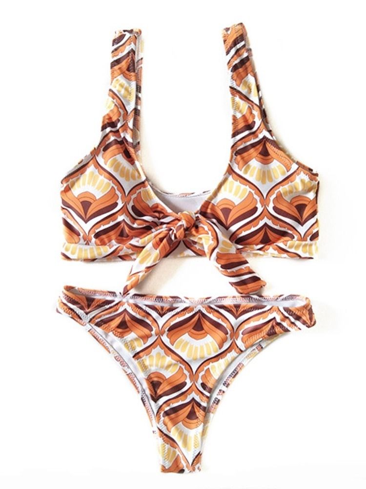 Kvinders Tankini-sæt Beach Look Print Sexet Badetøj