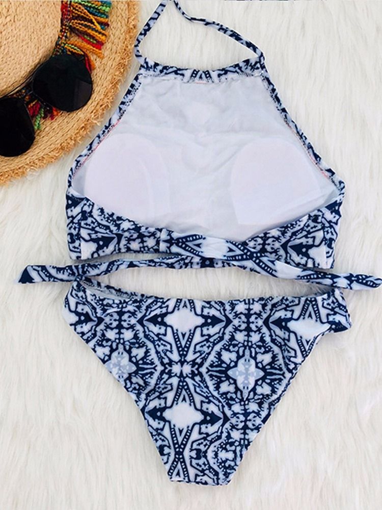 Tankini-sæt Til Kvinder Beach Look Print Badetøj