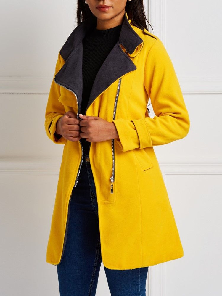 Kvinders Bælte Regular Slim Mid-length Overcoat