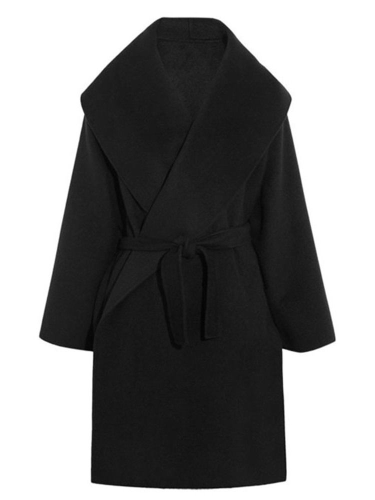 Regular Loose Mid-length Overcoat Til Kvinder