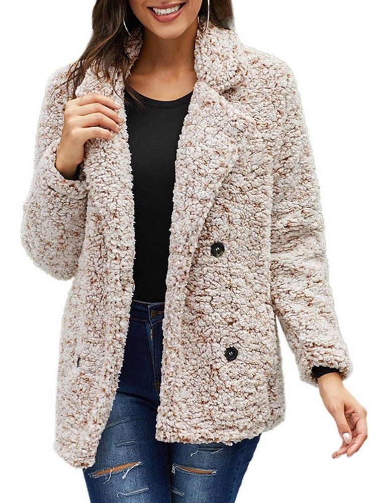 Single-breasted Loose Mid-length Women's Overcoat Til Kvinder