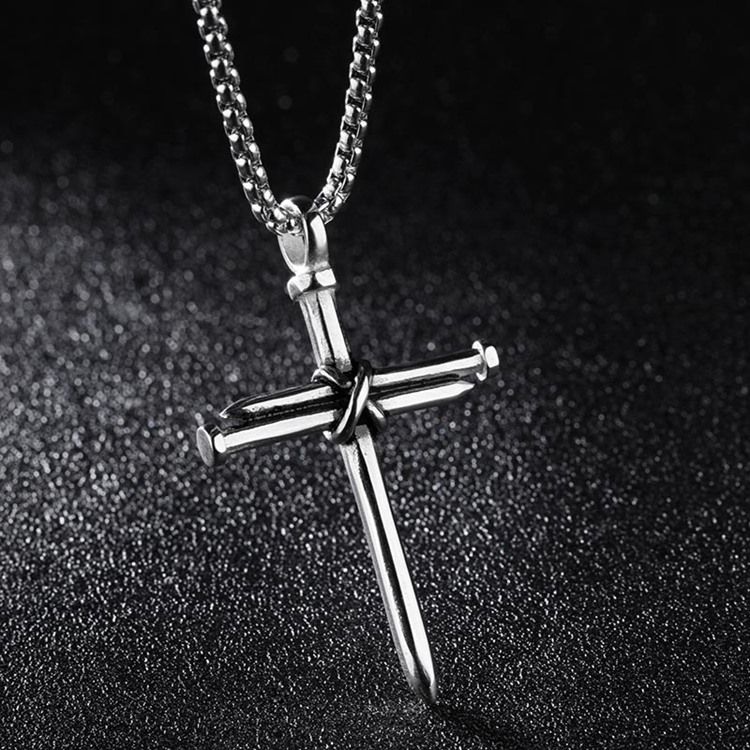 Punk Style Cross Pendant Herrehalskæde