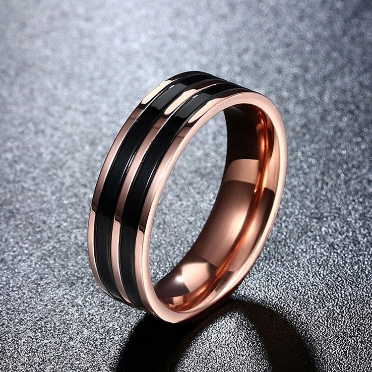 Titanium Stål Herre Ring