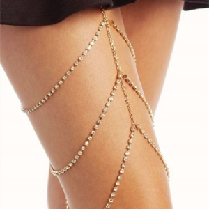 Plain Diamante Anklet (kun 1 Billede)