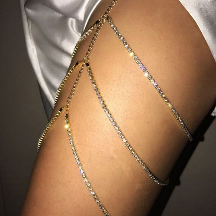 Plain Diamante Anklet (kun 1 Billede)