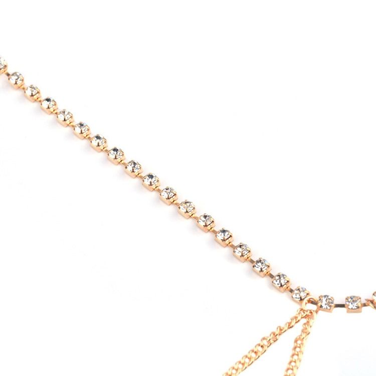 Plain Diamante Anklet (kun 1 Billede)