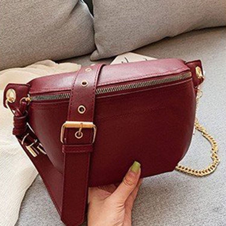 Almindelig Lynlås Sadel Crossbody Tasker