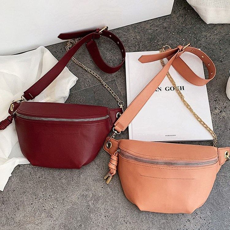 Almindelig Lynlås Sadel Crossbody Tasker